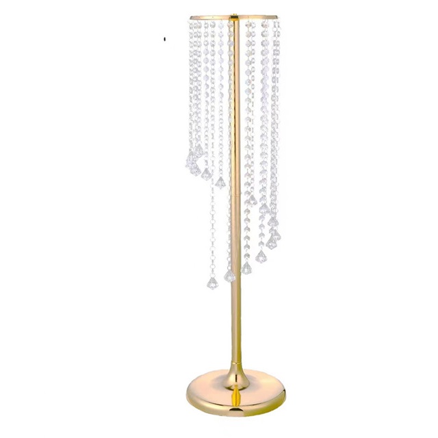 1Set Rotating Crystal Flower Stand Table Chandelier Centerpiece - Click Image to Close