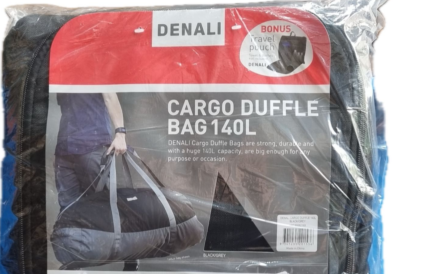 1Pc Duffle Black Grey Cargo Travel Outdoor Camping Bag 140L