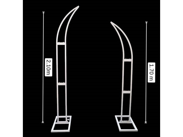 1Set 2Pcs New White Garden Arch Double Round Heavy Duty Stand - Click Image to Close