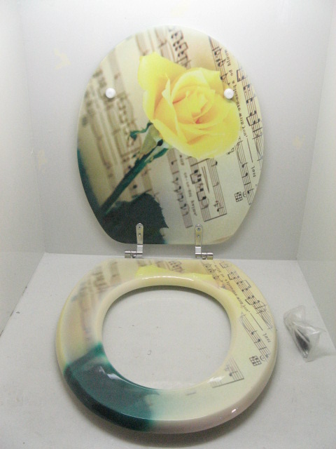 1X New Unique Rose Flower Toilet Seat & Cover - Click Image to Close