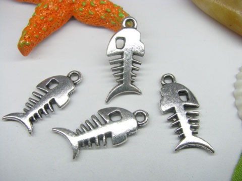 20pcs Metal Fish Charms yw-ac-mc20 - Click Image to Close