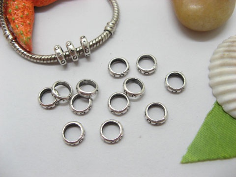 20pcs Tibetan Silver Circle Beads European Design Yw-pa-mb32 - Click Image to Close